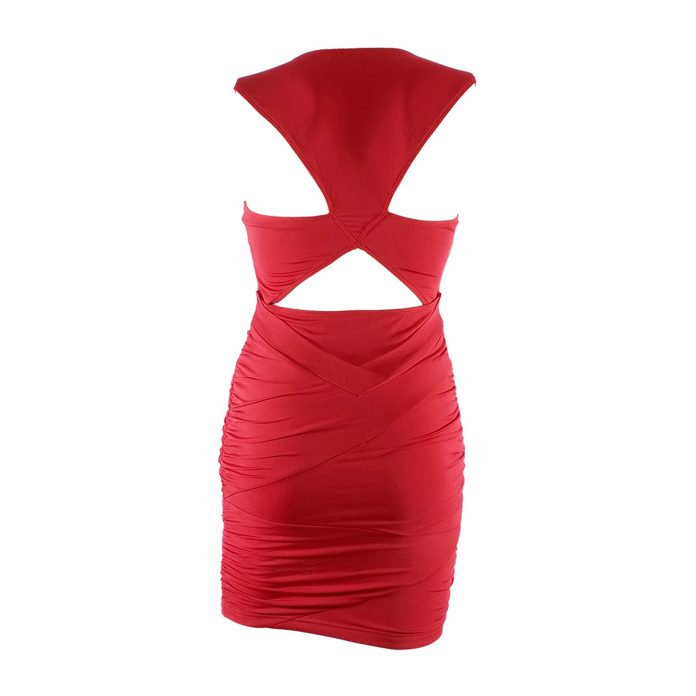 VALENTINA - Women's Red Bodycon Dress